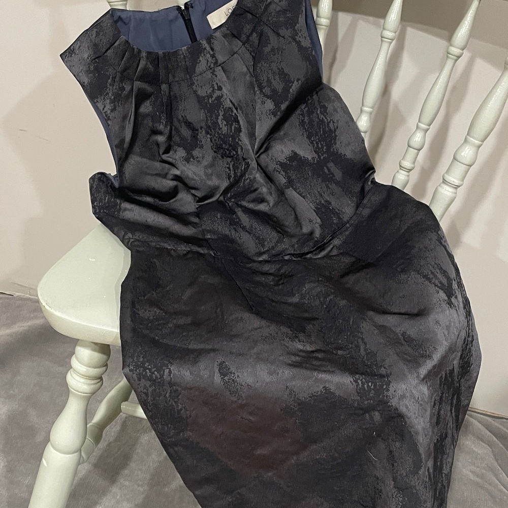 LOFT Black Textured Dress
